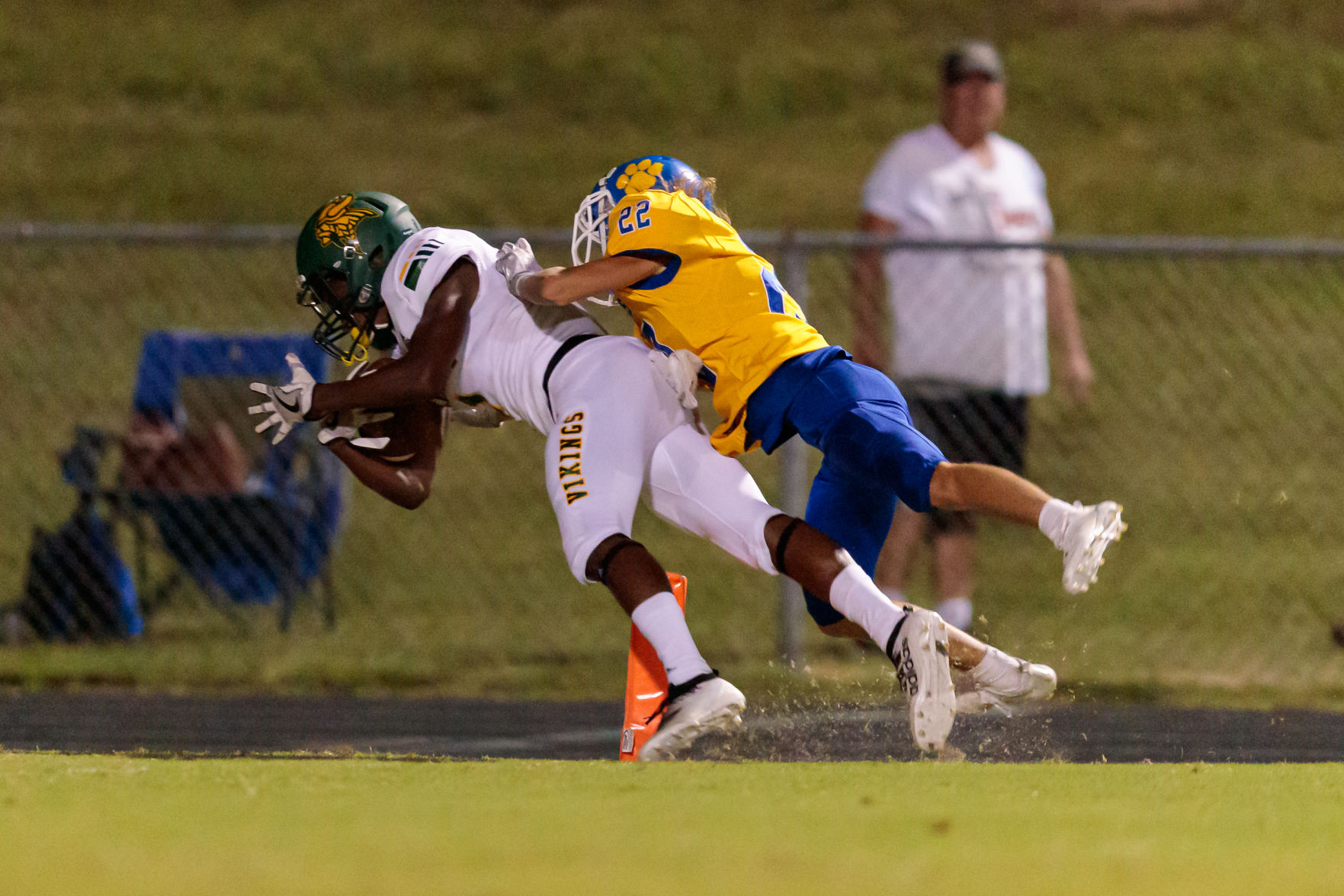 The Central Cabarrus Vikings shut out the Mount Pleasant Tigers 45-0.